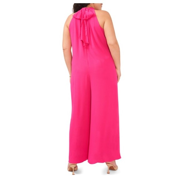 ***FREE SHIPPING*** Vince Camuto Women's Halter Jumpsuit Pomegranate Pink Romper - Picture 7 of 8